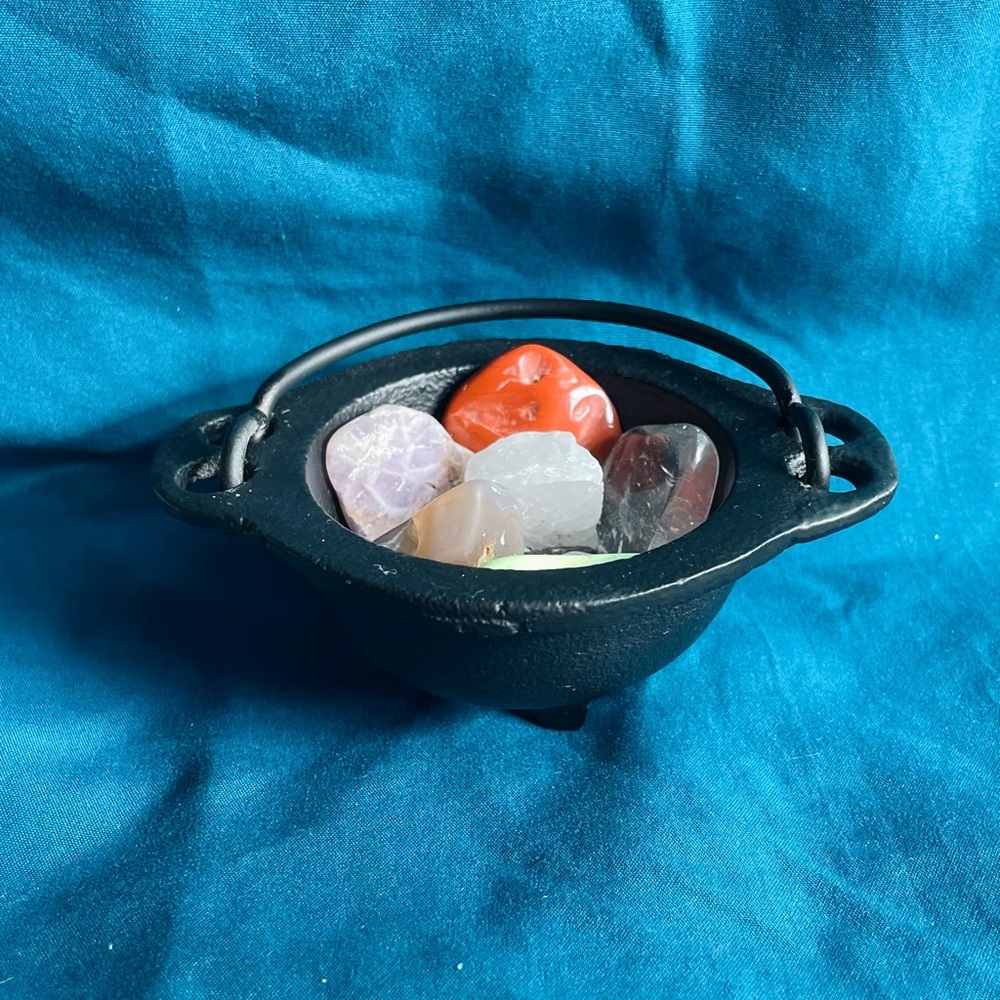 “Witches Brew” Crystal Bundle with Cauldron